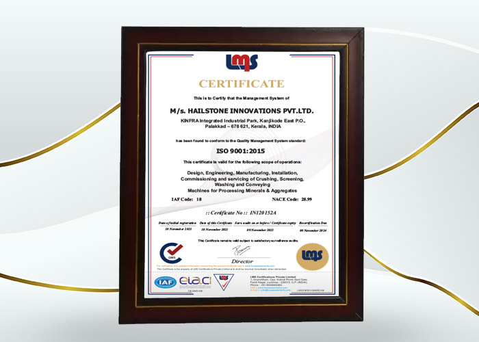 ISO 9001:2015 - CERTIFICATE